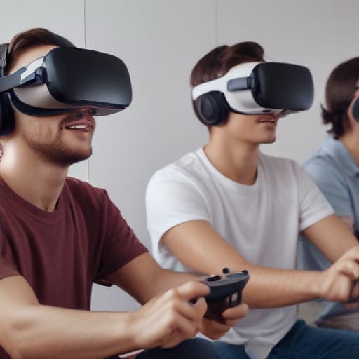 People are playing VR games.