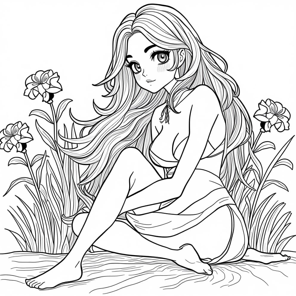  (white background: 2), (a no color image, a coloring book page line art), sex