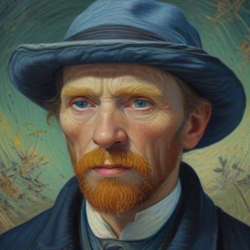 (psychic), oil painting, highly detailed, 4k, high quality, by Vincent Van Gogh