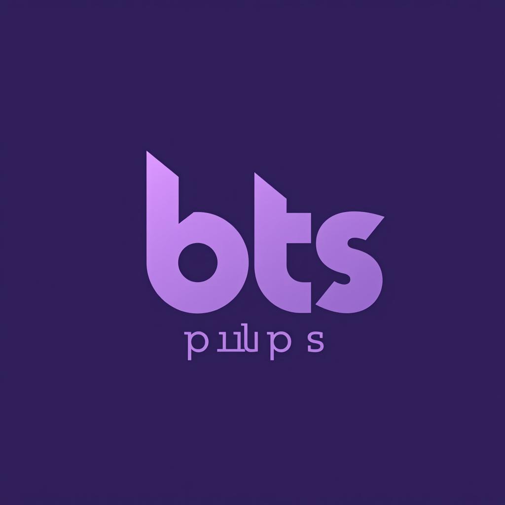  design a logo, bts, with the text 'purple logo'.