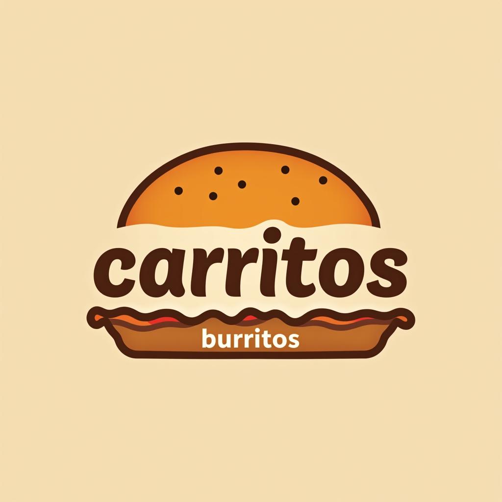  design a logo, , with the text 'carlitos’ burritos '.