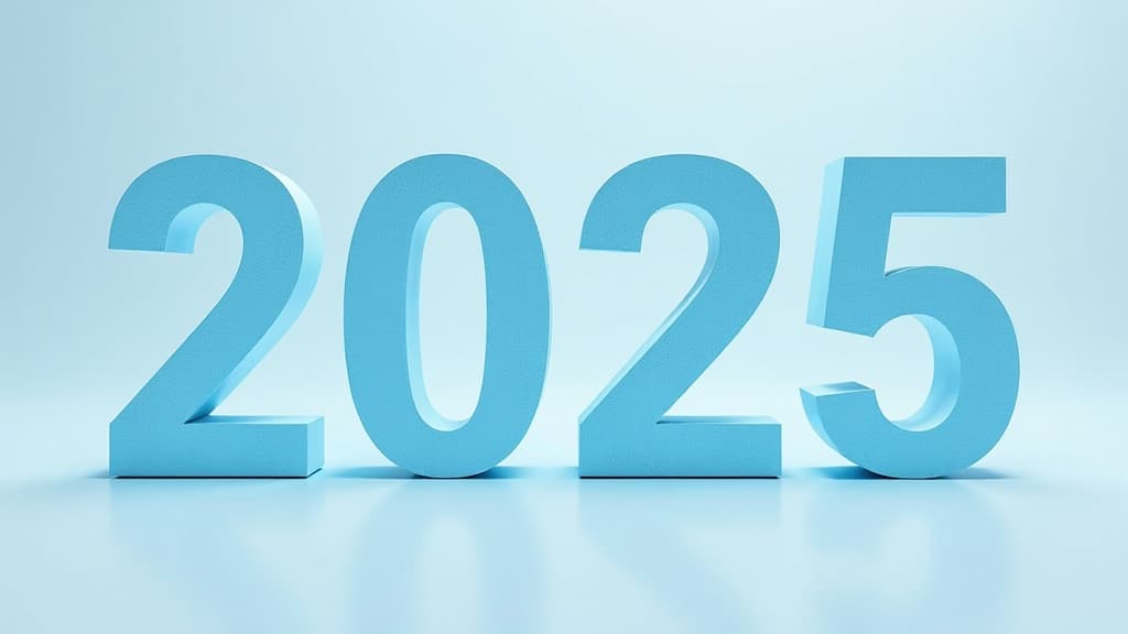  letters "2025", medical concept, white and light blue colors {prompt}, maximum details