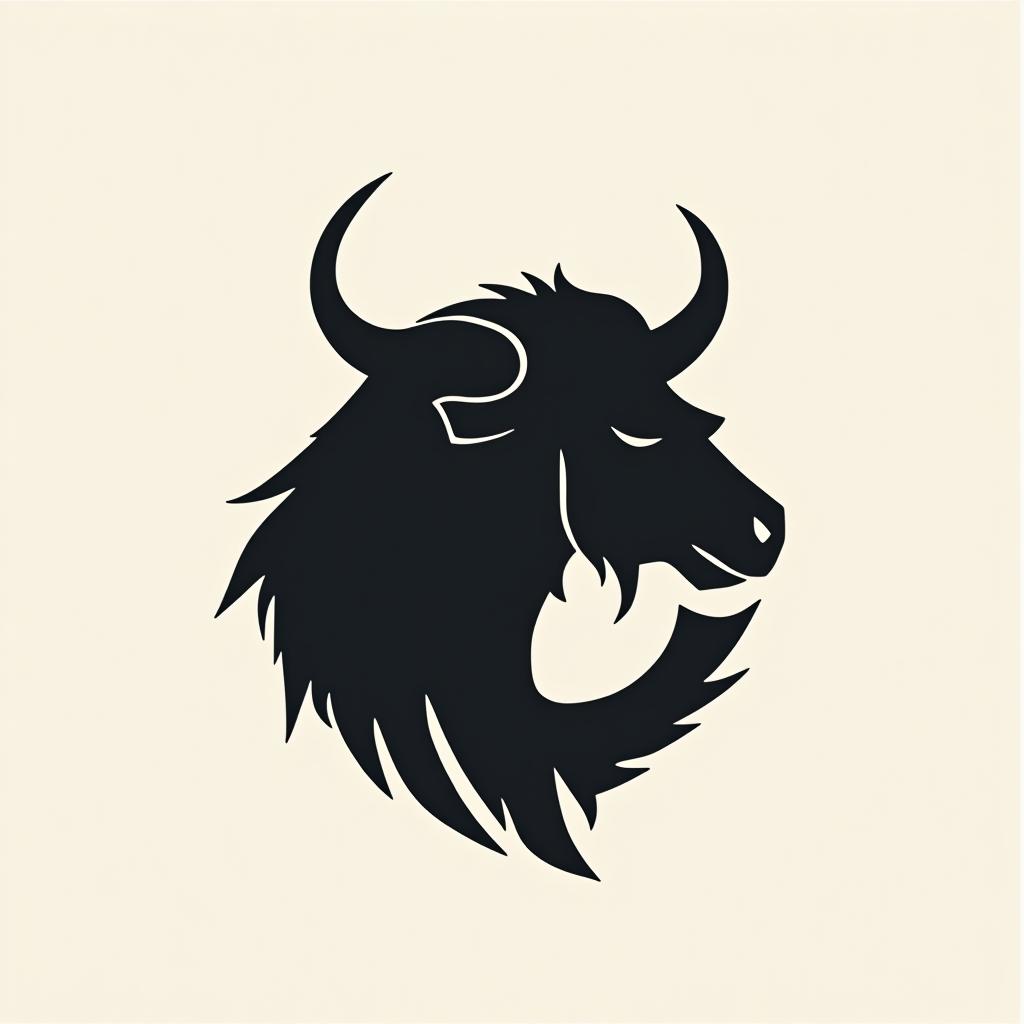  design a logo, logotipo minimalista para alphymes que presenta un toro estilizado y elegante, con un diseño limpio y moderno. la imagen del toro puede ser una silueta o una versión geométrica que exprese fuerza y sofisticación. el toro debe ser el elemento central sin fondos ni detalles adicionales, con un enfoque en su forma y presencia.