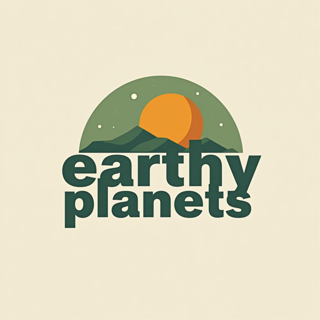  design a logo earth logo, minimal modern style, logo text title should be "earthy planets "