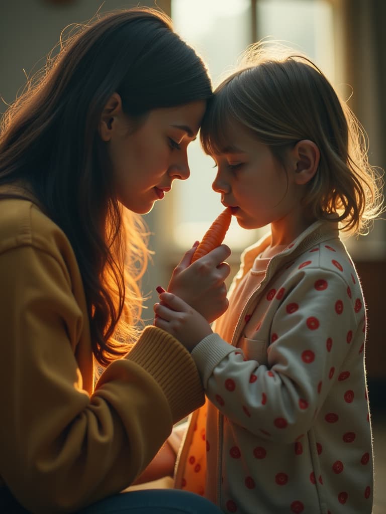  a girl doing with a . the putting a carrot in girl's  hyperrealistic, full body, detailed clothing, highly detailed, cinematic lighting, stunningly beautiful, intricate, sharp focus, f/1. 8, 85mm, (centered image composition), (professionally color graded), ((bright soft diffused light)), volumetric fog, trending on instagram, trending on tumblr, HDR 4K, 8K