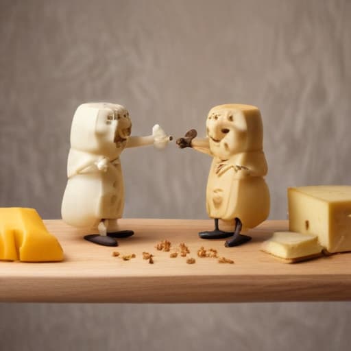 Dancing anthropomorphic cheeses