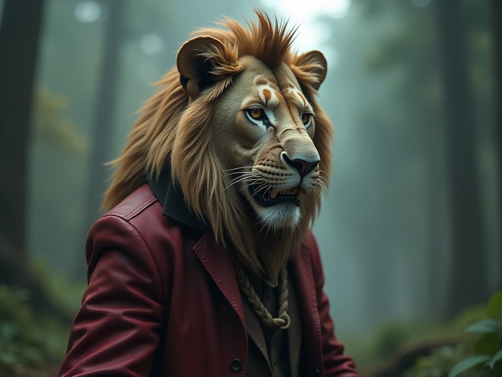  a zombie lion hyperrealistic, full body, detailed clothing, highly detailed, cinematic lighting, stunningly beautiful, intricate, sharp focus, f/1. 8, 85mm, (centered image composition), (professionally color graded), ((bright soft diffused light)), volumetric fog, trending on instagram, trending on tumblr, HDR 4K, 8K