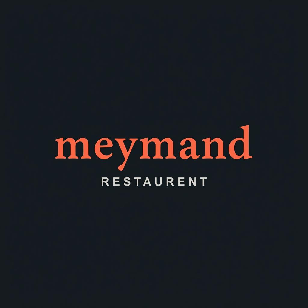  design a logo, , with the text 'meymand restaurent'.