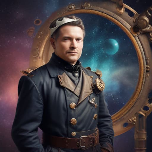 Bob Johnson in Steampunk style with Space background