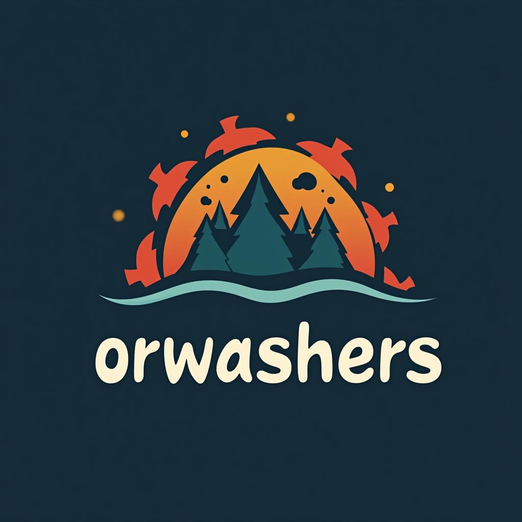  design a logo, , with the text 'orwashers🍯'.