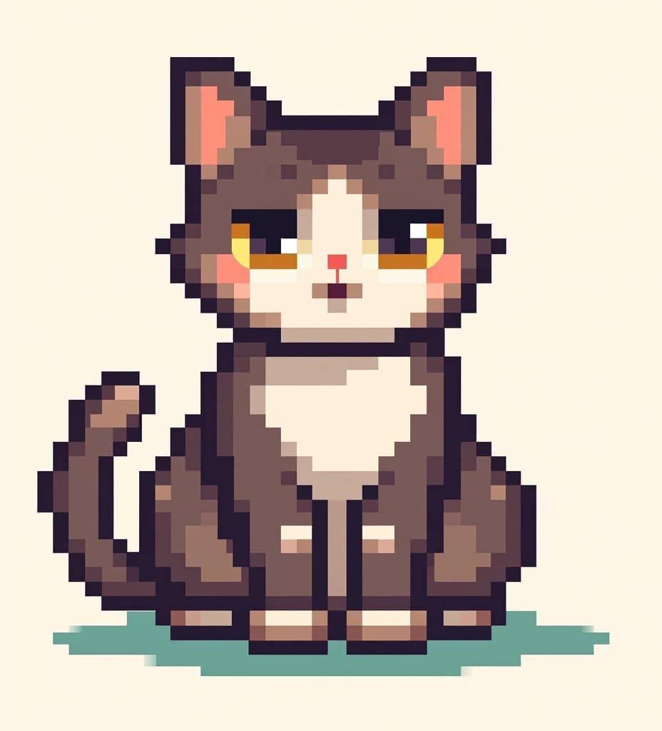  16x16 pixel art of used cat