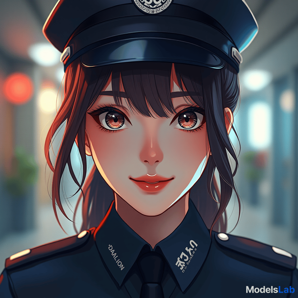  actual 8k portrait photo of female police officer, portrait, happy colors, bright eyes, clear eyes, warm smile, smooth soft skin, big dreamy eyes, beautiful intricate colored hair, symmetrical, anime wide eyes, soft lighting, detailed face, by makoto shinkai, stanley artgerm lau, wlop, rossdraws, concept art, digital painting, looking into camera hyperrealistic, full body, detailed clothing, highly detailed, cinematic lighting, stunningly beautiful, intricate, sharp focus, f/1. 8, 85mm, (centered image composition), (professionally color graded), ((bright soft diffused light)), volumetric fog, trending on instagram, trending on tumblr, HDR 4K, 8K