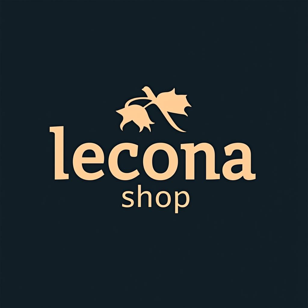  design a logo, venta de ropa, with the text 'lecona shop'.