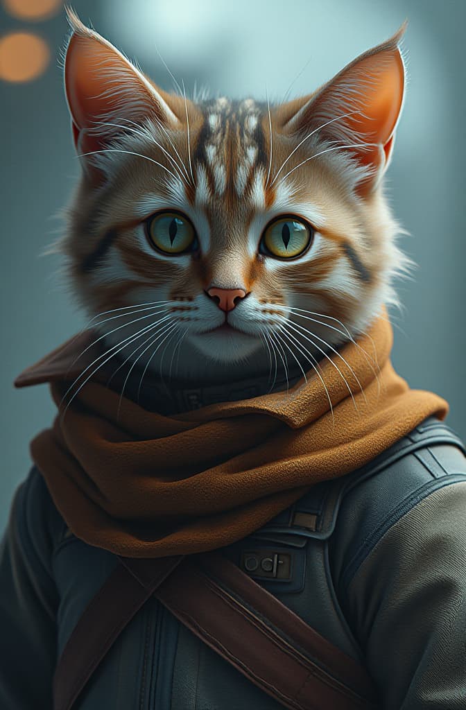  cat, portrait, cyberpunk, hyper detailed, digital art, trending in artstation, cinematic lighting, studio quality, smooth render, unreal engine 5 rendered, octane rendered, art style by klimt and nixeu and ian sprigger and wlop and krenz cushart hyperrealistic, full body, detailed clothing, highly detailed, cinematic lighting, stunningly beautiful, intricate, sharp focus, f/1. 8, 85mm, (centered image composition), (professionally color graded), ((bright soft diffused light)), volumetric fog, trending on instagram, trending on tumblr, HDR 4K, 8K