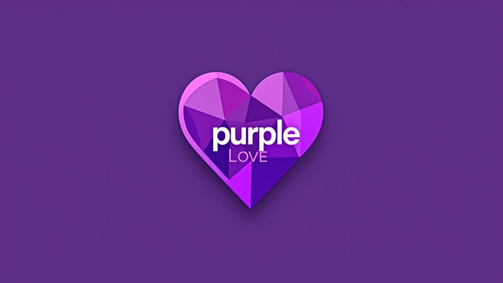  design a logo, in a minimalism style. bts, with the text 'purple love'.