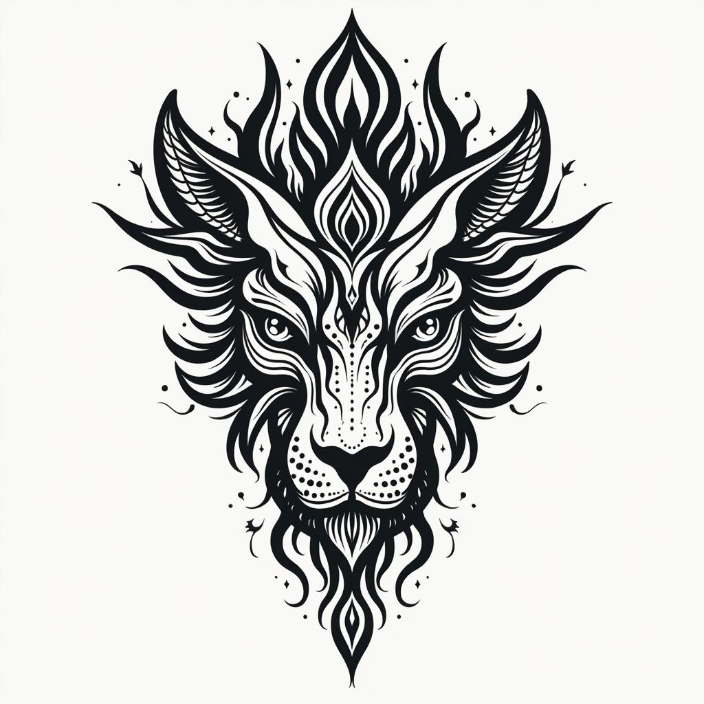  create a tattoo design of raie style maore pour le haut du dos , in the style of tribal which is featuring bold, black, geometric patterns and shapes, often with cultural or symbolic significance, on a white background