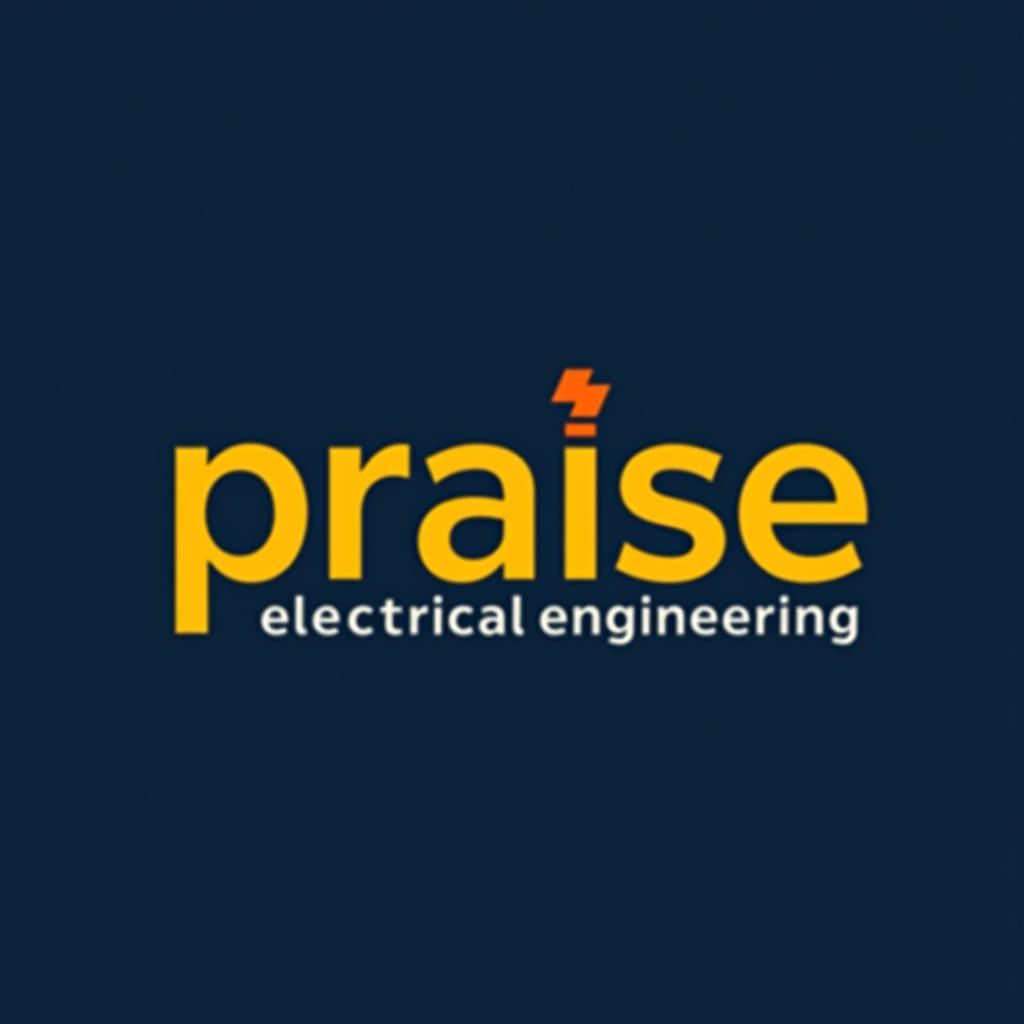  design a logo, , with the text 'praise electrical engineering company limited '.