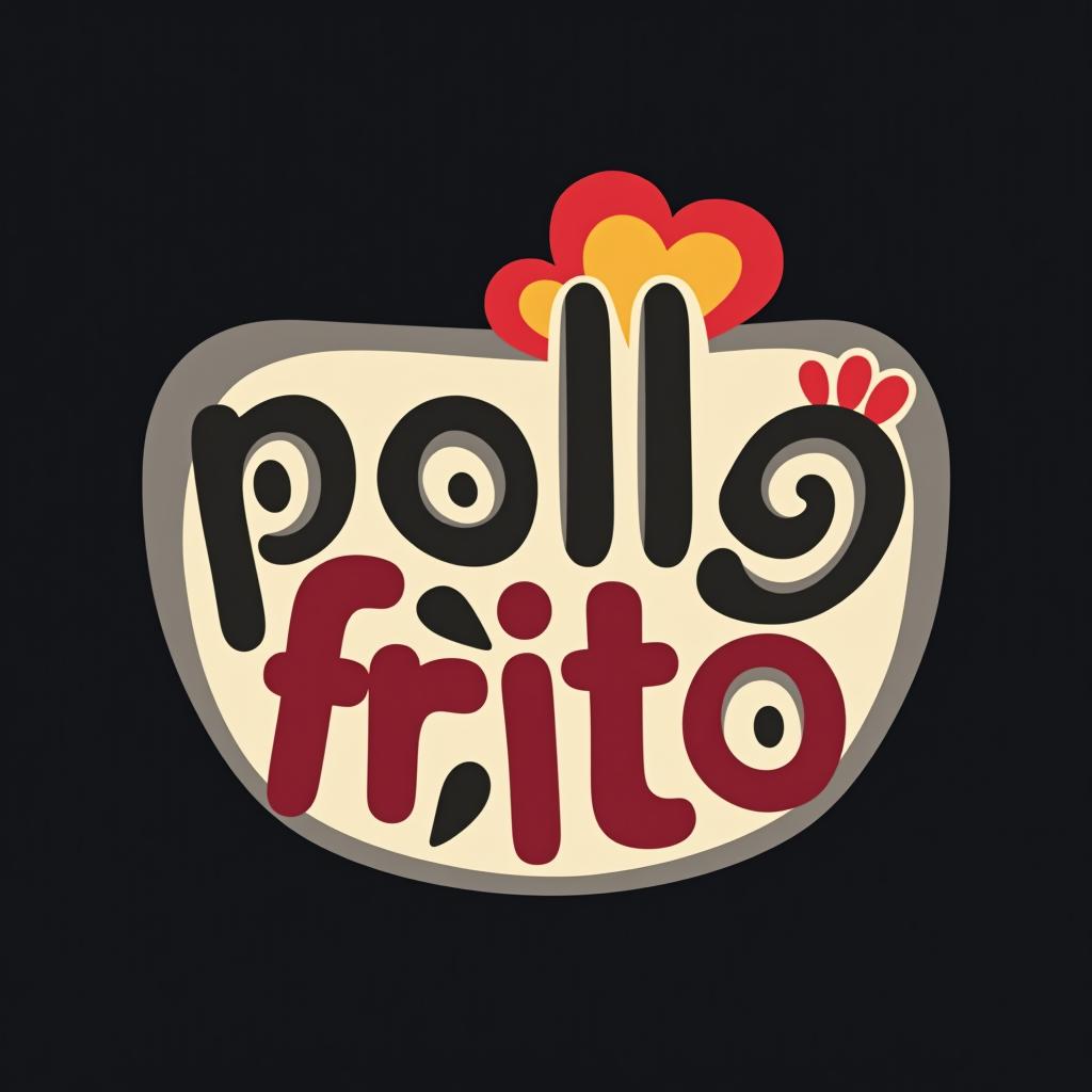  design a logo, , with the text 'pollo frito'.