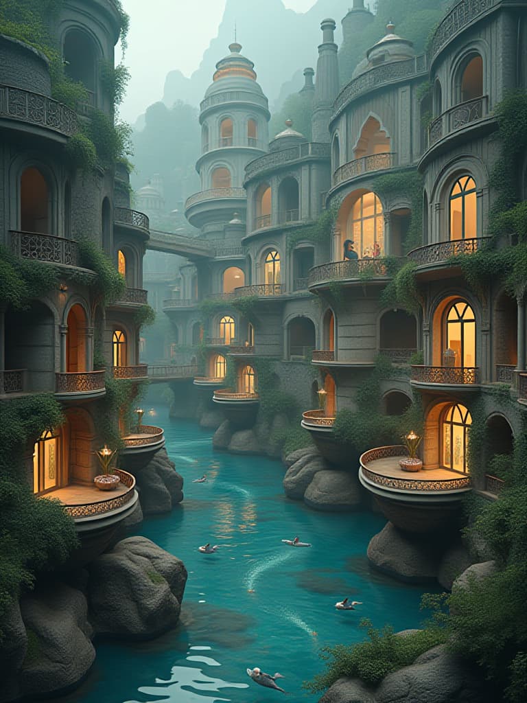  a luxurious realistic mermaid city