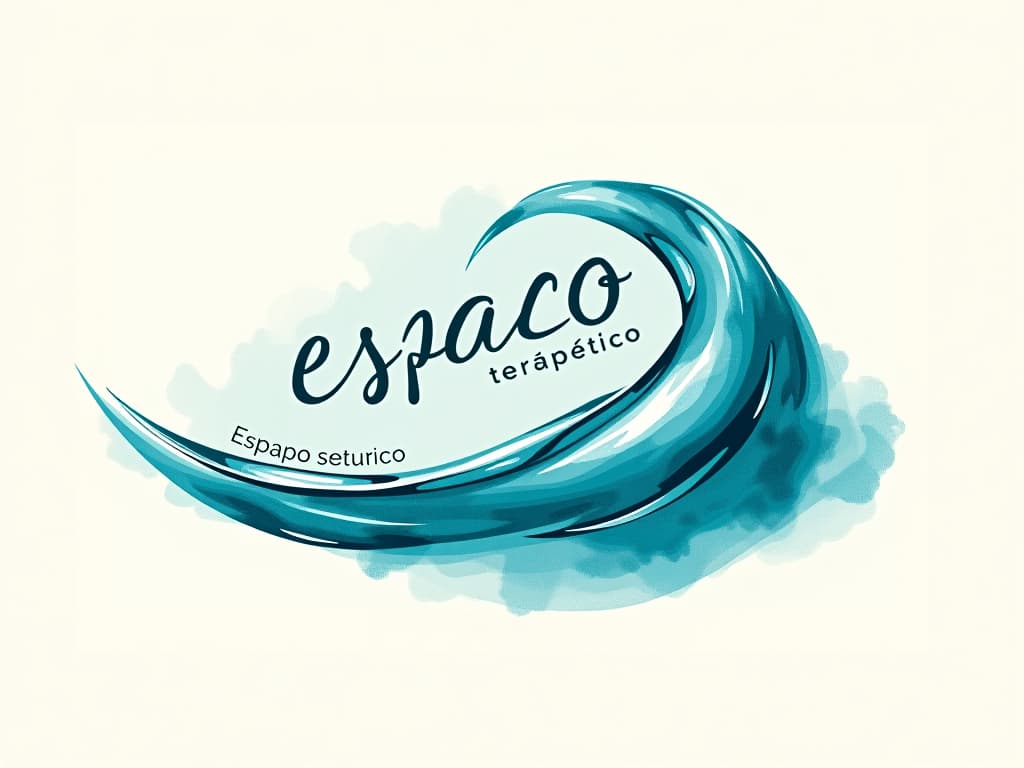  design a logo, estilo aquarela, logotipo, mar, cores azul turquesa, fundo branco, with the text 'espaço terapêutico sir '.