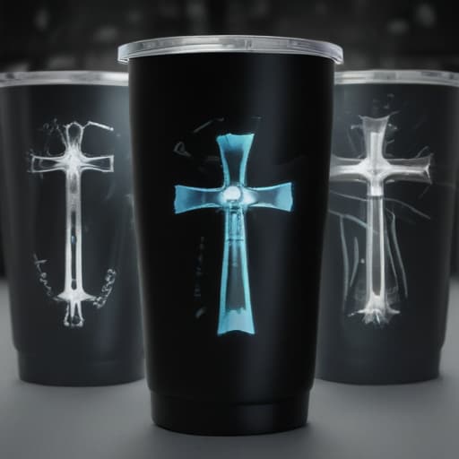 x-ray tech images, crosses, tumbler design