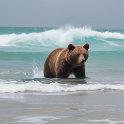 Bear in ocean