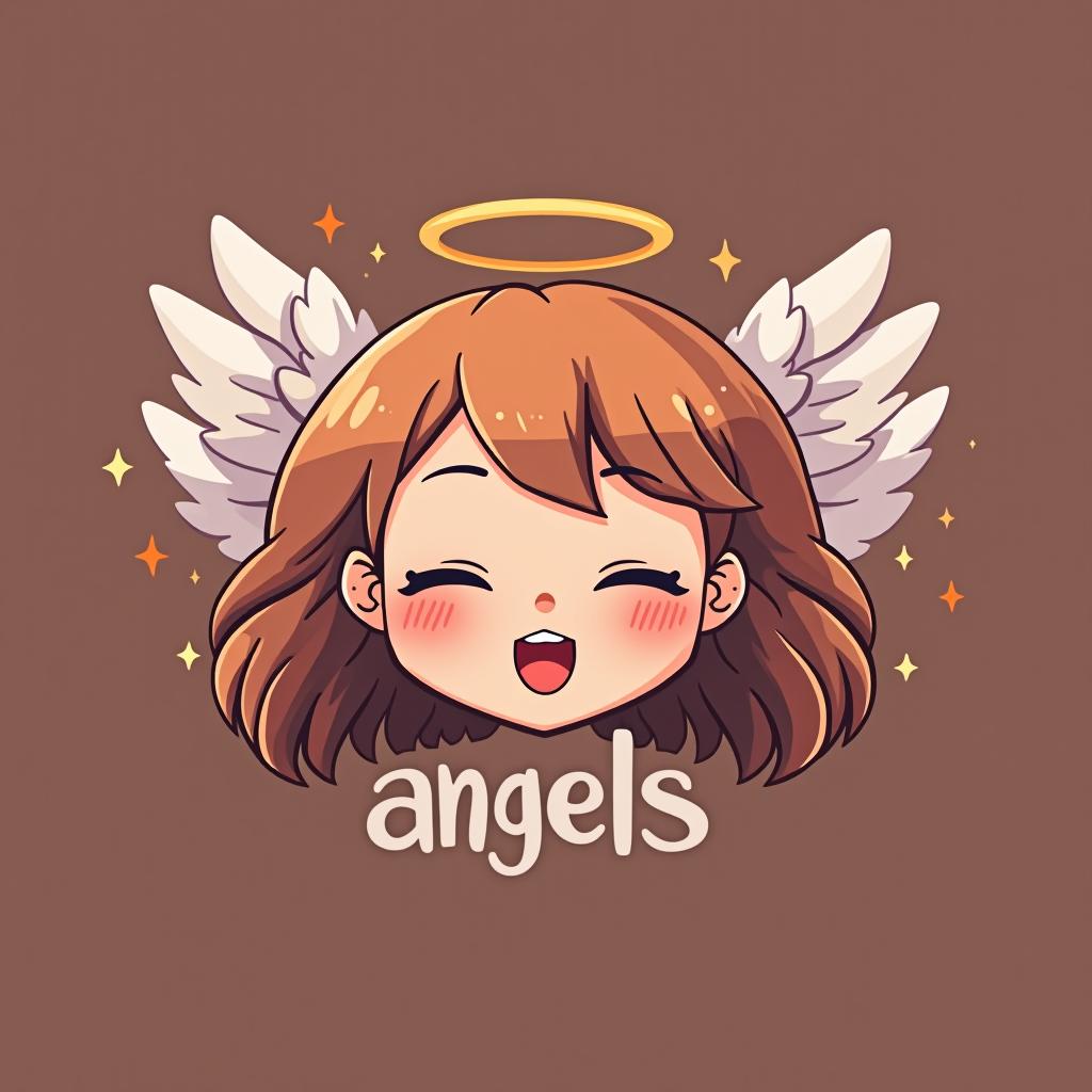  design a logo, in a realism style. 水彩スタイル、ロゴ、海、青緑色、、白背景。, with the text 'smile angels'.