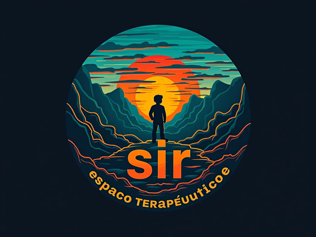  design a logo, in a surrealism style. espaço de psicoterapia e psicopedagogia , with the text 'espaço terapêutico sir '.