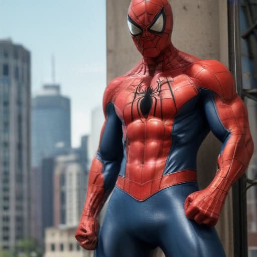 Spiderman musculous and shirtless