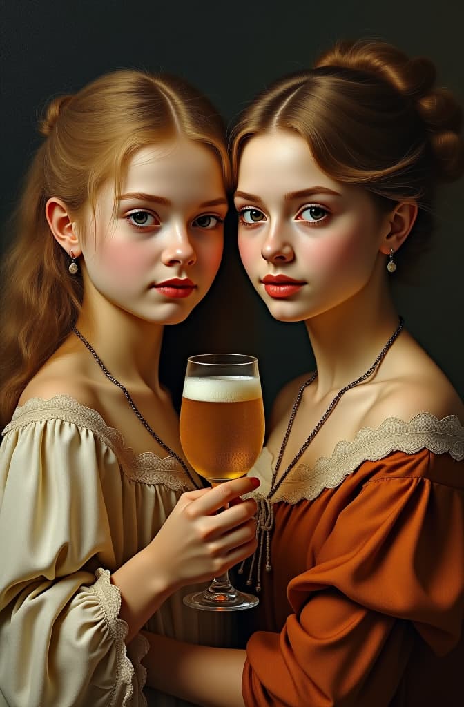  faca um logo de um pod cast chamado pinga e cachaça feito por duas meninas brancas, cabelo castanho e liso faca infantil e engraçado, high quality high detail painting by leonardo da vinci, hd, photorealistic lighting, style leonardo da vinci hyperrealistic, full body, detailed clothing, highly detailed, cinematic lighting, stunningly beautiful, intricate, sharp focus, f/1. 8, 85mm, (centered image composition), (professionally color graded), ((bright soft diffused light)), volumetric fog, trending on instagram, trending on tumblr, HDR 4K, 8K