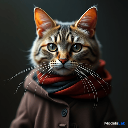  a cat hyperrealistic, full body, detailed clothing, highly detailed, cinematic lighting, stunningly beautiful, intricate, sharp focus, f/1. 8, 85mm, (centered image composition), (professionally color graded), ((bright soft diffused light)), volumetric fog, trending on instagram, trending on tumblr, HDR 4K, 8K