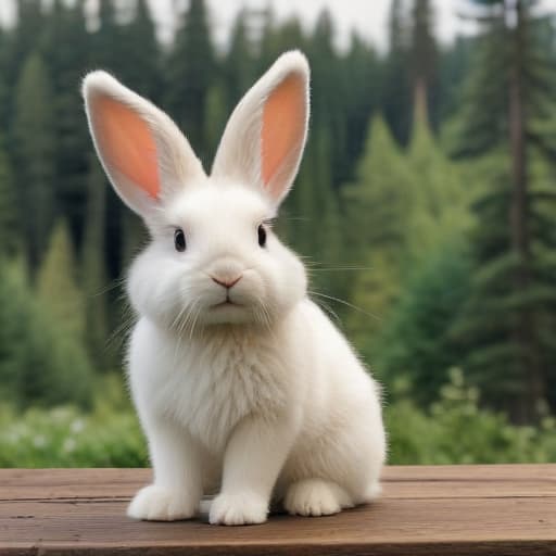 Benny the bunny with Forests background