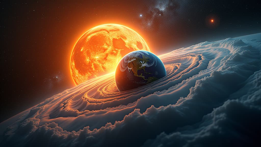  cosmic dance: earth and sun in a perpetual motion