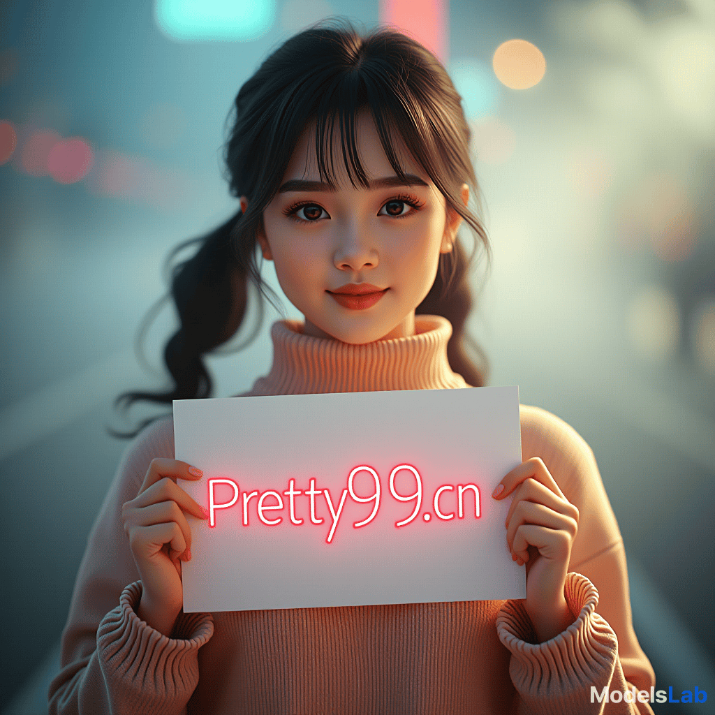  a beautiful girl holds a sign that says pretty9.cn hyperrealistic, full body, detailed clothing, highly detailed, cinematic lighting, stunningly beautiful, intricate, sharp focus, f/1. 8, 85mm, (centered image composition), (professionally color graded), ((bright soft diffused light)), volumetric fog, trending on instagram, trending on tumblr, HDR 4K, 8K