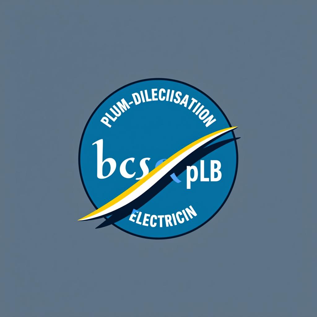  design a logo, in a threedrender style. plomberie climatisation électricité , with the text 'bosq plb '.