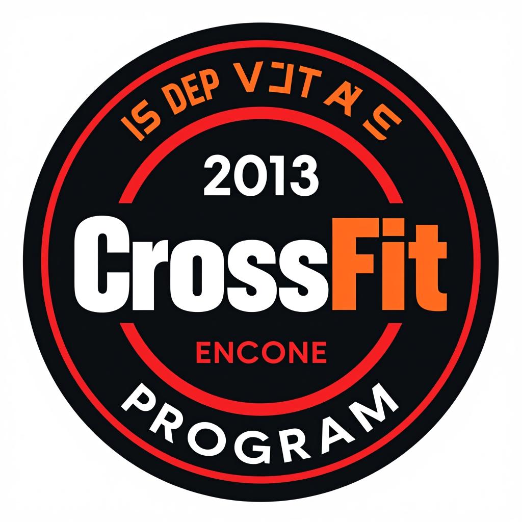  design a logo, encore competitors program, with the text 'crossfit'.