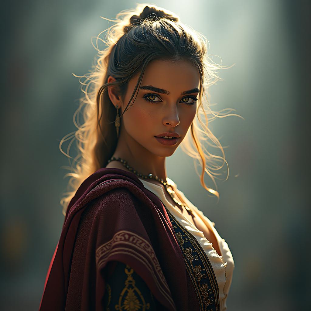  alicia konstantinova in spain. hyperrealistic, full body, detailed clothing, highly detailed, cinematic lighting, stunningly beautiful, intricate, sharp focus, f/1. 8, 85mm, (centered image composition), (professionally color graded), ((bright soft diffused light)), volumetric fog, trending on instagram, trending on tumblr, HDR 4K, 8K