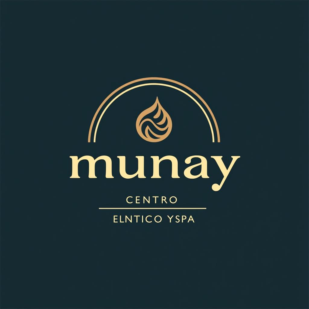  design a logo, centro estético y spa, with the text 'munay'.