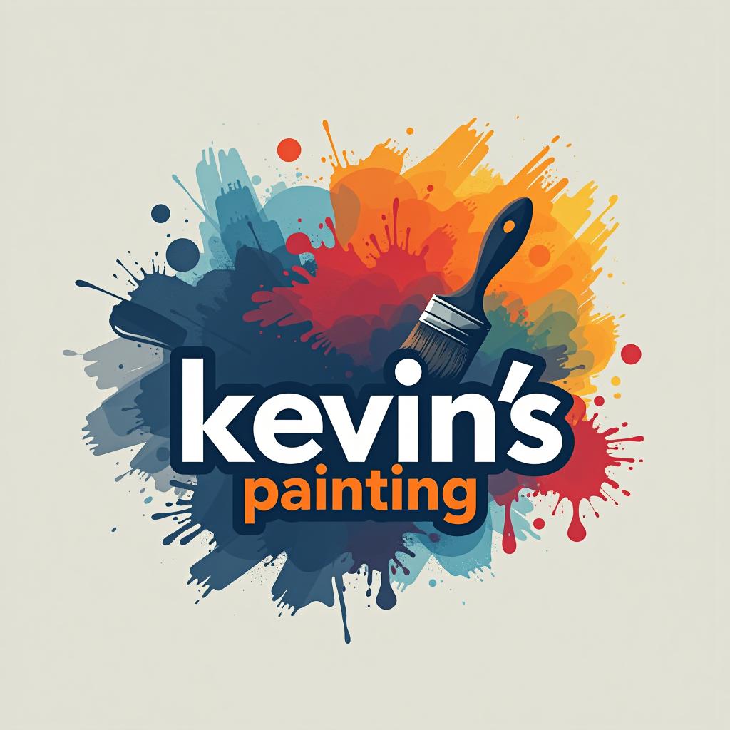  design a logo, in a abstract style. painting service , with the text 'kevin’s painting '.