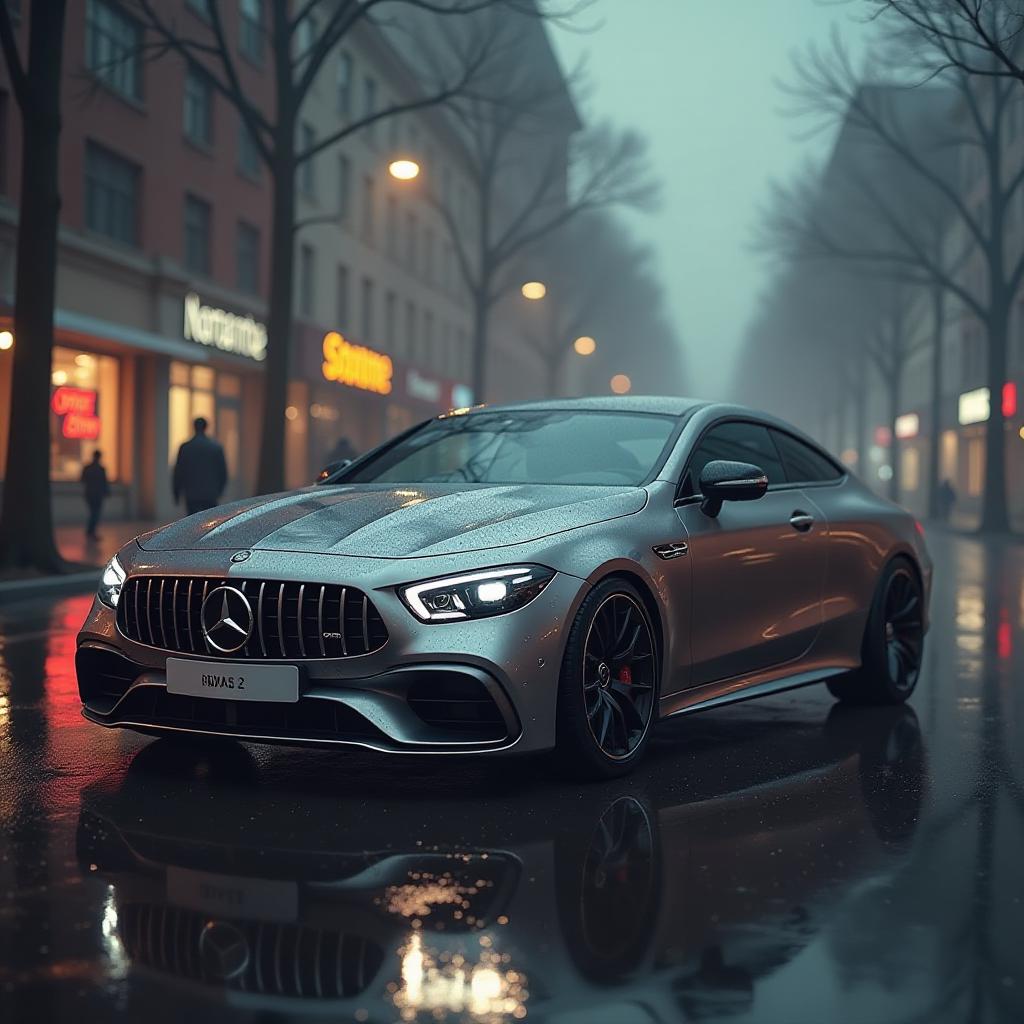  generate an art image.mercedes benz hyperrealistic, full body, detailed clothing, highly detailed, cinematic lighting, stunningly beautiful, intricate, sharp focus, f/1. 8, 85mm, (centered image composition), (professionally color graded), ((bright soft diffused light)), volumetric fog, trending on instagram, trending on tumblr, HDR 4K, 8K