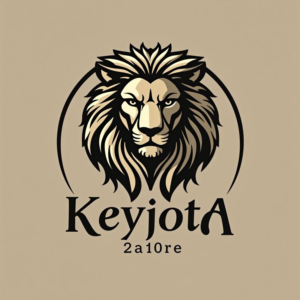  design a logo, nome azienda keyjota store, logo leone, stile moderno, data creazione 2024