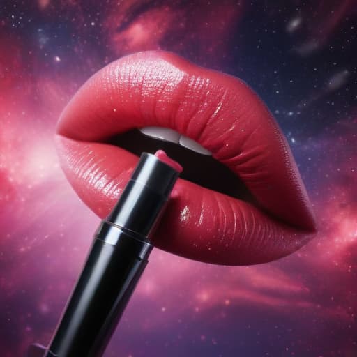 Lip gloss with Space background