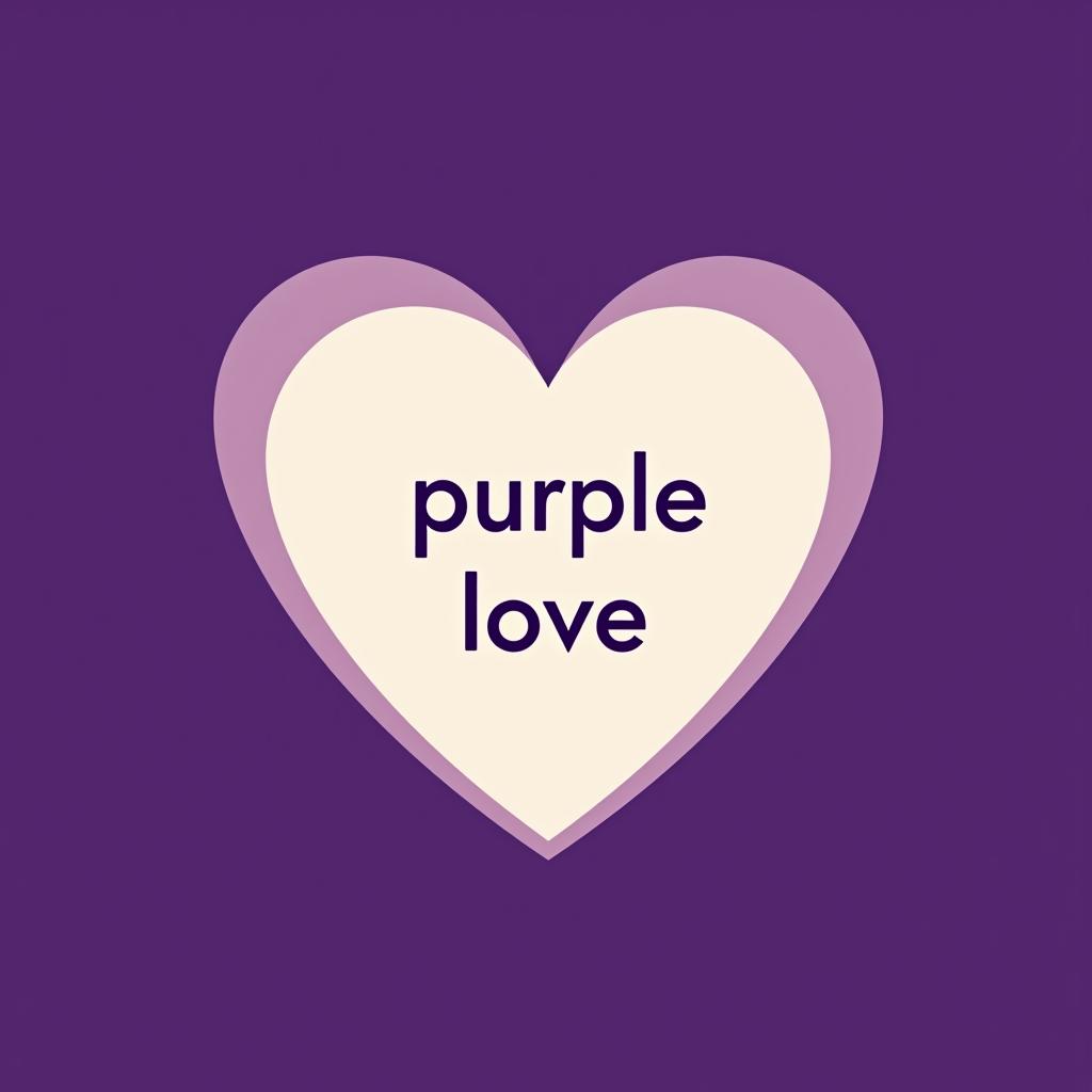  design a logo, in a minimalism style. bts, with the text 'purple love'.