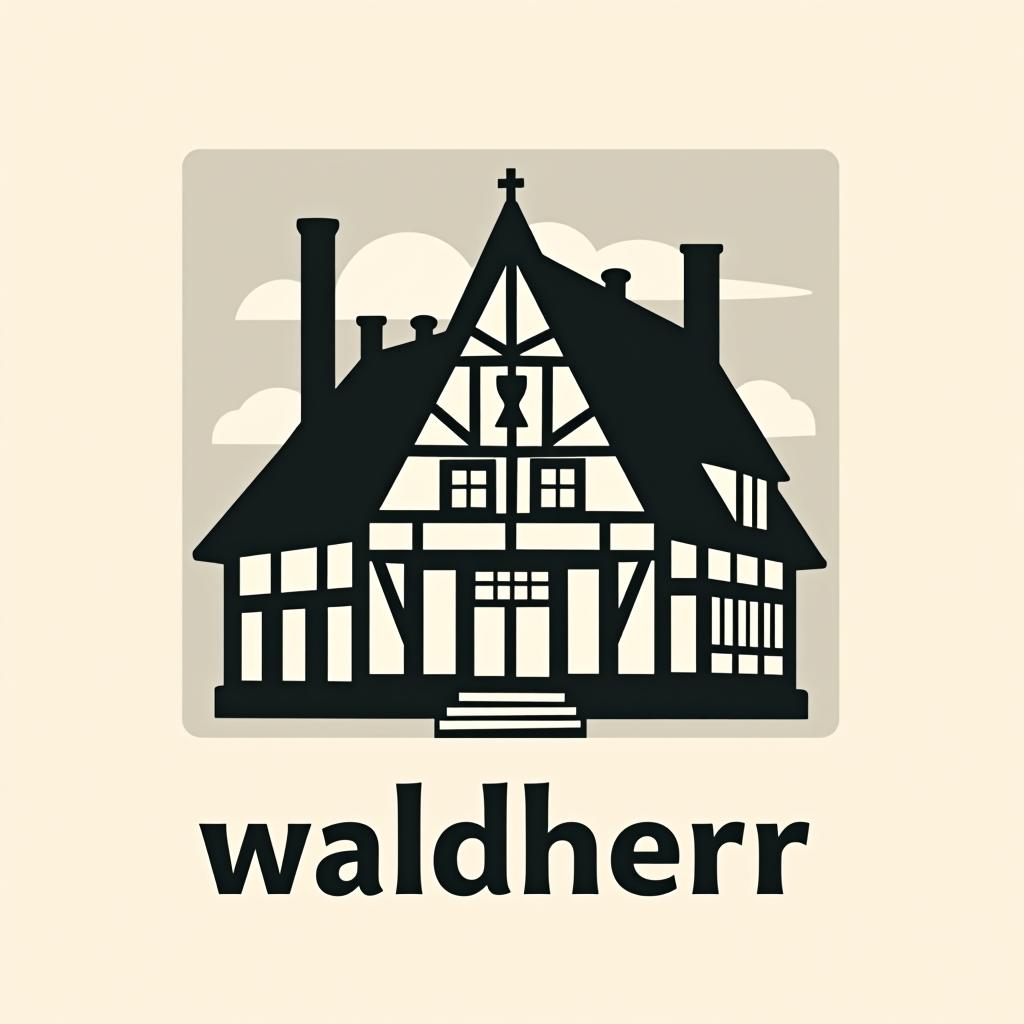  design a logo, familienwappen, bauhaus stil, design, architektur , with the text 'waldherr'.