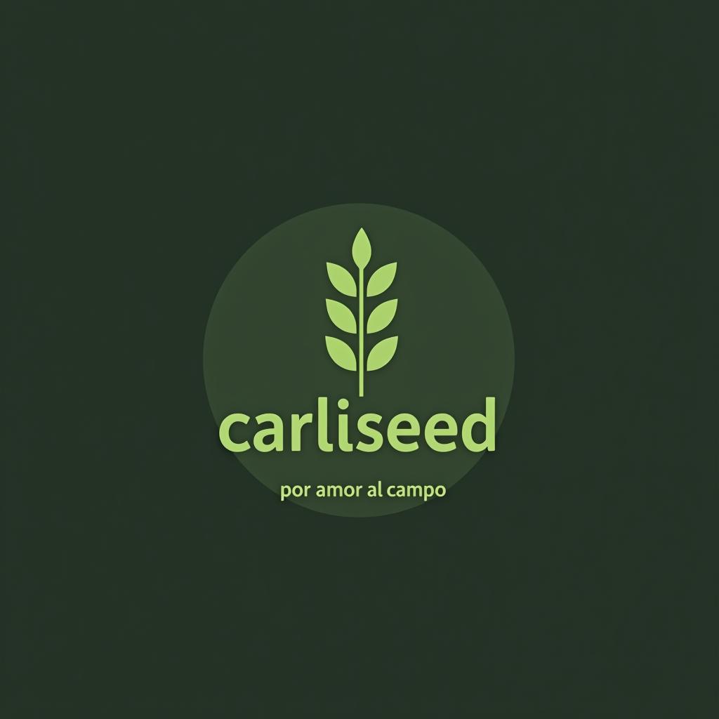  design a logo, in a minimalism style. logotipo de nombre “carlseed” con una planta de maíz. con eslogan “ por amor al campo”, with the text 'carlseed'.