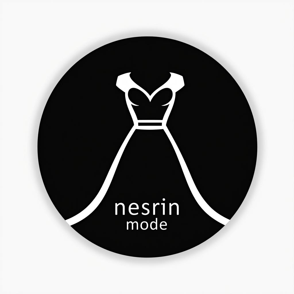  design a logo, in a minimalism style. n m logo nesrin mode mit kleidern schwarz weiß elegant türkei , with the text 'nesrin mode '.