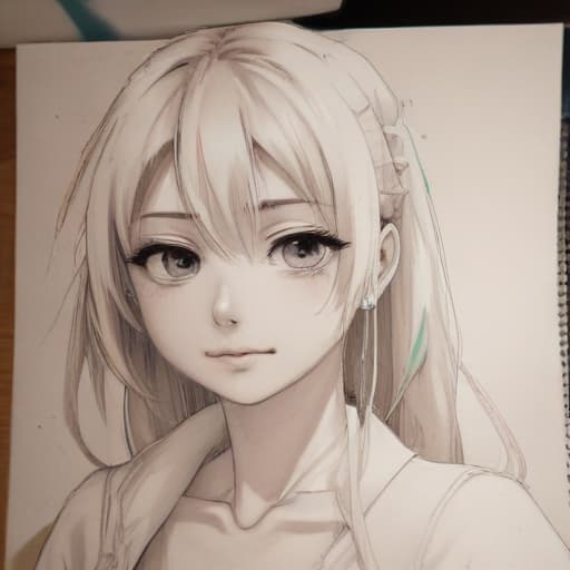 Make me a drawing of a anime girl