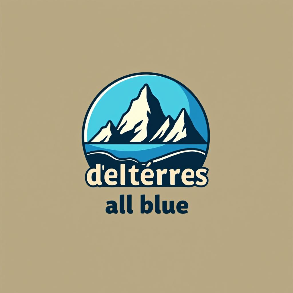  design a logo, la planete terre avec les aiguilles nord sud est ouest d’une boussole., with the text 'all blue'.