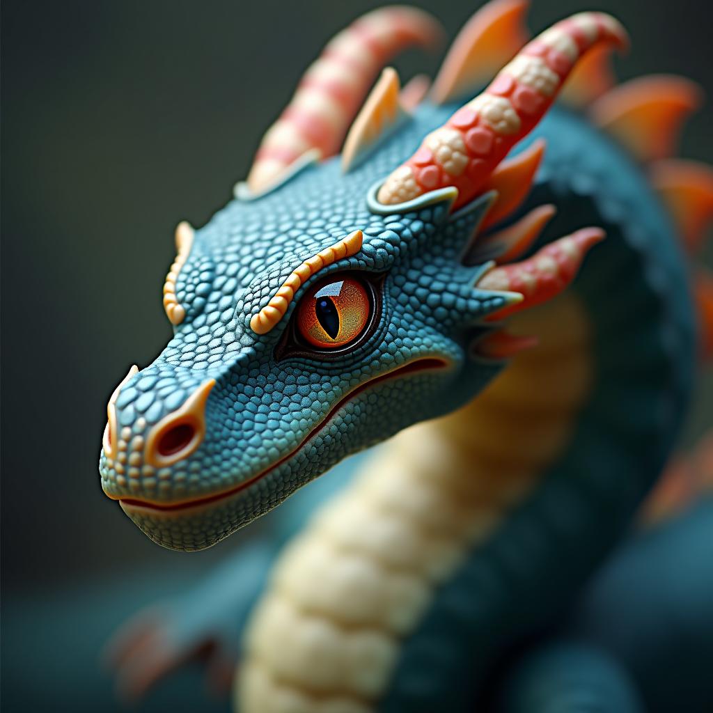  make an image of a close up picture of a dragon