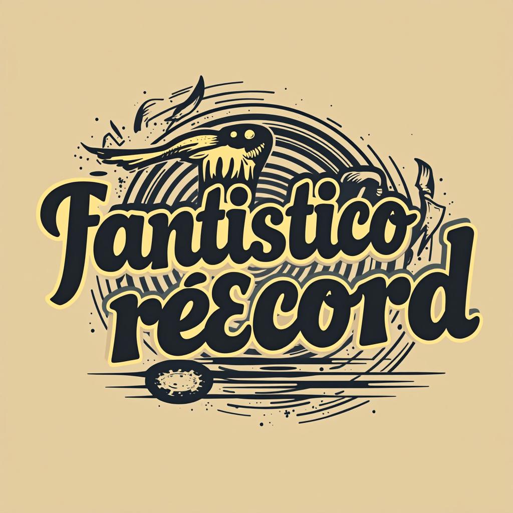  design a logo, fr, with the text 'fantÁstico rÉcord '.